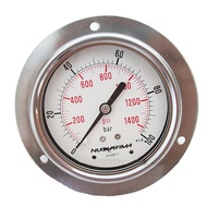 Nuova Fima เกจวัดแรงดัน หน้าปัด 2.1/2 นิ้ว เกลียวออกหลัง 1/4 นิ้ว มีปีก ย่านการวัด 0 - 10 Bar ( Pres