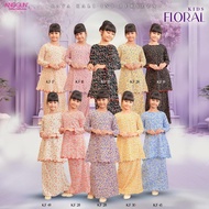 ANGGUN COTTON New Baju Kurung Kids Floral Batch 2 Material Chiffon