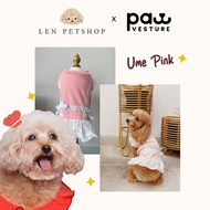 Paw Vesture Shirt UME BLUE PINK Dog Shirt Dress Animal Costume Dog Dress Dog Shirt Cute Dog Dress Sm