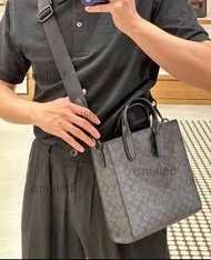 coach男包單肩斜挎包 托特包