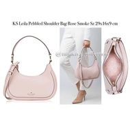 KS Leila Pebbled Shoulder Bag Rose Smoke