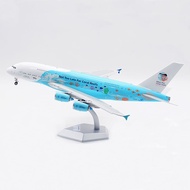 SQ Wings 1: 200 Maerta Hifly Aviation A380 9H-MIP Coral Airplane Model Wings