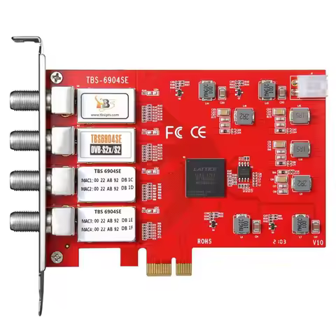 6904SE DVB-S2 Quad 4Tuner PCIe Card Input high definition digital TV receiving card