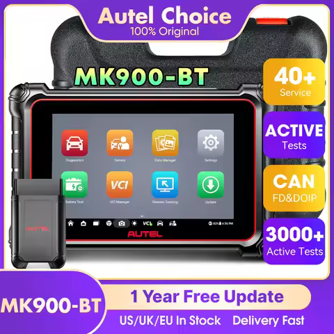 Autel MaxiCOM MK900BT MK900-BT Bidirectional Diagnostic Tool CAN FD/ DOIP Auto Car OBD2 Scanner Upga