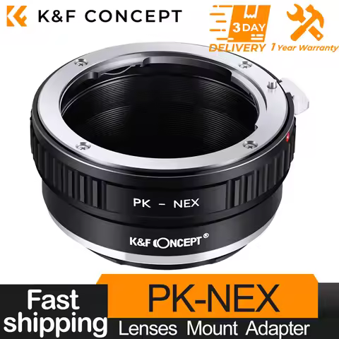 K&F CONCEPT PK-E Lens Mount Adapter for Pentax PK K Mount Lens to Sony NEX E-Mount Camera NEX-3 NEX-