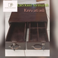 Teak wood cash drawer cash drawer