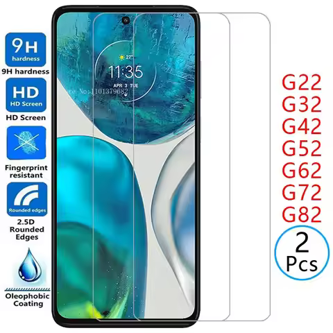 2Pcs Screen Protector for Motorola Moto G22 G32 G42 G52 G62 G72 G82 Tempered Glass For Moto G 22 32 