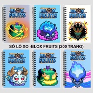 XO Blox Fruits anime spring notebook - 200 pages, a5, a6 size, many designs
