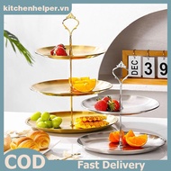 KI 2/3layer Stainless Steel Cake Tray, Cake, Sna Plate, Birthday, Wedding Party Dessert Stand, Table