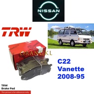 TRW Front Brake Pad NISSAN VANETTE C22 FRONT Disc Pad
