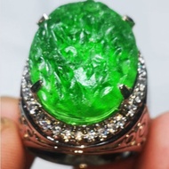 BATU CINCIN GREEN MOLDAVITE MEMO JGL GEMS LAB