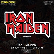 Sticker PRINTING BAND IRON MIDEN TEXT|Band STICKER|Glass STICKER|Helmet STICKER