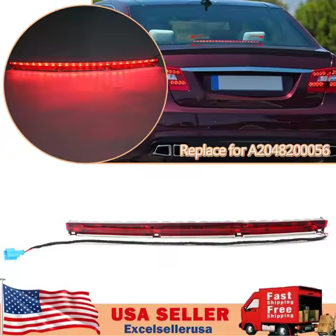 For Mercedes-Benz W204 W212 W218 E350 2007-2015 3rd Third Stop Brake Stop Light 2048200056 Red Rear 