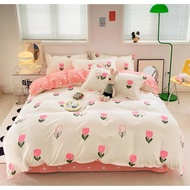 BIG 7 in 1 QUEEN / KING SIZE BED SHEET BEDDING SET WITH COMFORTER