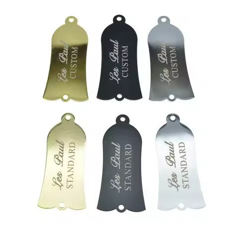 Dopro 2 Hole Metal Truss Rod Cover CUSTOM/STANDARD Iron Truss Rod Cover with White Letter for USA Gi