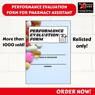 PERFORMANCE EVALUATION FORM FOR PHARMACY ASSISTANT (PA)
