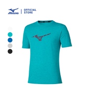 Mizuno Men Core Runbird Running Sports Short Sleeve T-Shirt - White Black Blue Green J2GAC508