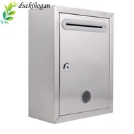 DUCKIHOGAN Mailbox, Waterproof 3 Sizes Letter Box, Creative Stainless Steel with Locks Ballot Box Ou
