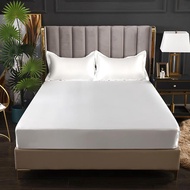 Abram8 Sheets  Fitted Sheet Rayon Mattress Cover Elastic Bed 200x200 200x220 Pillowcase Beddings
