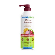 Mamaearth Onion Shampoo for Hair Growth & Loss Control | Moisturizing Gentle Scalp Cleanser with Pla