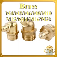 45 °/90 °/180 ° Butter Nozzle Copper Nozzle Connector Copper Oil Cup Oil Nozzle Oil Gun Injection Ex