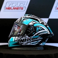 หมวกกันน็อคเต็มใบ NHK รุ่น K5R - โมเดลใหม่ หมวกกันน็อคทรงสปอร์ต  มีแว่นกันแดดในตัว ส่งไวทันใจ!