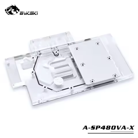 BYKSKI Copper Water Block Use for Sapphire RX570 /RX580 Pulse 8GD5 (11265-05-20G) / Full Cover Graph