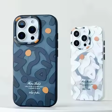 Select required model Geometric Graffiti For MagSafe Phone Case For iPhone 12 15 16 Pro Max Wireless
