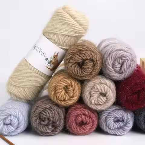 1PC 75g/Roll Of Mohair Yarn, Squirrel Yarn, Stick Needle/crochet Needle, Can Be Used For Hand Weavin