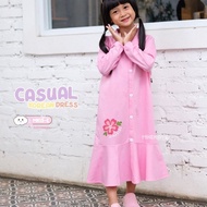 Dress Korean Casual Pink