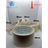 Apollo Masking Tape M502/M506 (12/18/24/36/48mm x 18 Yards) High Premium quality cellophane tape