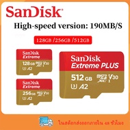 SanDisk การ์ดหน่วยความจำ Extreme A2  Class 10 Micro SD Card  Memory card   128GB 256GB 512GB  1TB