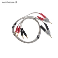 loveshopping1 2x  Meter Low Resistance Clip Leads Banana Plug For Terminal Kelvin Test MY