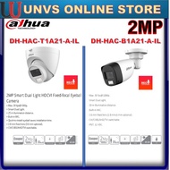 DAHUA ANALOG 2MP T1A21-A-IL/B1A21-A-IL SMART DUAL LIGHT HDCVI INDOOR OUTDOOR  BUILD IN MIC CAMERA