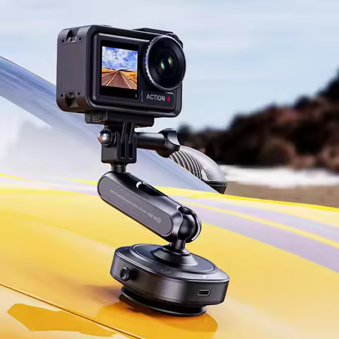 LINIM DJ-1 Electric Vacuum Adsorption Car Action Camera Holder Aluminum Alloy Car Mount for DJI Acti