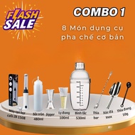 Combo of tools for making coffee, milk tea, fruit tea, basic juice 8 Piece, 9 Piece, 10 Piece - Da N