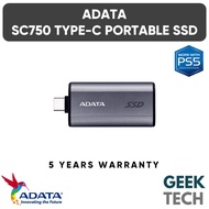 ADATA SC750 USB-C External Portable SSD High Speed Read/Write Up To 1,050/1,000 MB/s 500GB/1TB