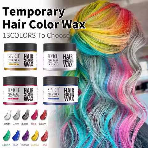 Hair Colour Wax Easy To Wash One-time Molding Paste Dye Cream Temporary Instant Hair Coloring Hairs 