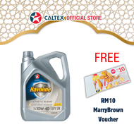 CALTEX Havoline Synthetic Blend SAE 10W-40 Passenger Cars Engine Oil API SN (4 Liters) WITH RM10 MarryBrown Voucher