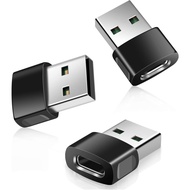 USB-C Female to USB Male Adapter 3-Pack,Zinc Alloy Type-C to USB Charger for iPhone 12 13 14 Pro Max