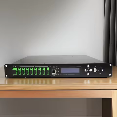 1550nm EDFA 1U High Power Erbium Doped Fibre Amplifier 8X23DB 16x23db + 2 inputs + WEB+SNMP+GSM ftth
