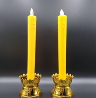 FI เชิงเทียน เชิงเทียนแบบคู่ เทียนปลอม เสมือนจริง เปลวไหวได้สวยงาม ใส่ถ่านAAA ขนาด 26*7 CM