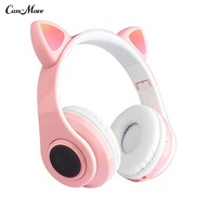 P39M Cats Ear Bluetooth-compatible 50 Wireless Headset Headphone with LED Light Microphone
