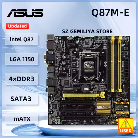 Placa base ASUS Q87 Q87M-E LGA 1150 DDR3 32G Core 4130 4150 4350 4330 4370 4690 4770 CPU Micro ATX