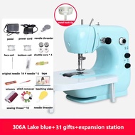 306A อัพเกรดจักรเย็บผ้าแบบพกพามินิไฟฟ้าในครัวเรือน12เย็บแผลจักรเย็บผ้า