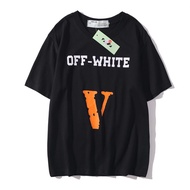 OW series OFF WHITE x VLONE print graffiti short T loose casual short-sleeved round neck T-shirt