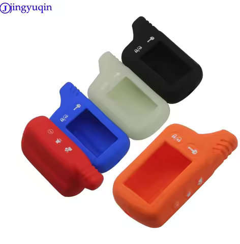 jingyuqin For Tomahawk TZ9030 TZ9010 SL-950 S-700 Silicone Case KeyChain For Russian 2-way Alarm Sys