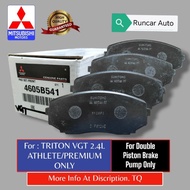 MITSUBISHI TRITON VGT 2.4L 4x4 Front Brake Pads • ATHLETE / PREMIUM SPEC •  kl2t kl3t 2019 - NOW • 4