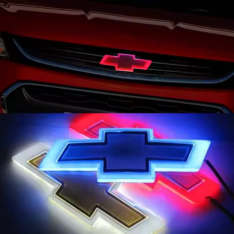 LED Light Car Tail Trunk Emblem 17 X 5.5cm for Chevrolet Malibu Cruze Orlando Sail Captiva Equinox T
