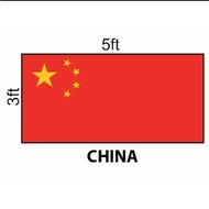 China Flag 3x5ft, Bendera China 3x5ft, Polyester